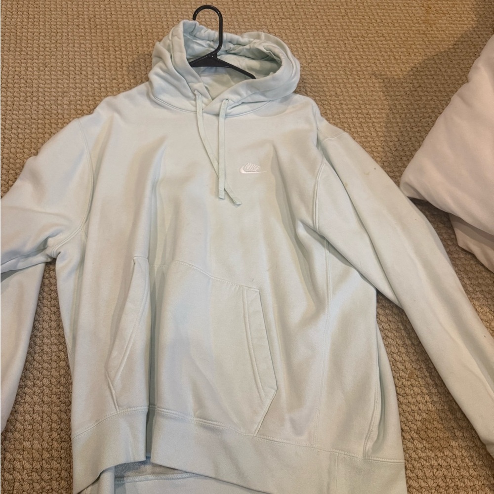 Nike hoodie light greenish blue color size xl